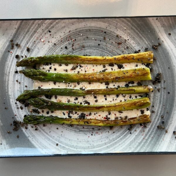 asperges vertes à la crème de parmesan